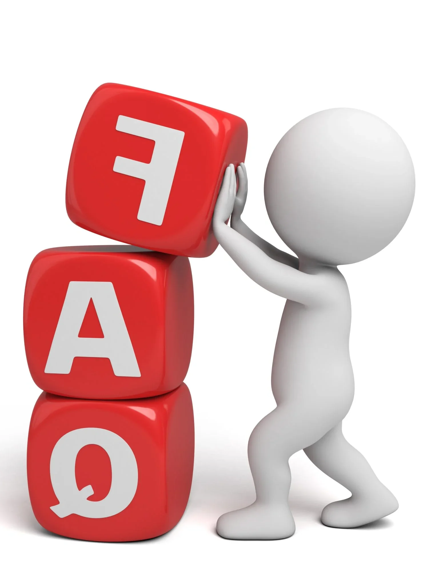 Blocs de construction representant le concept de FAQ
