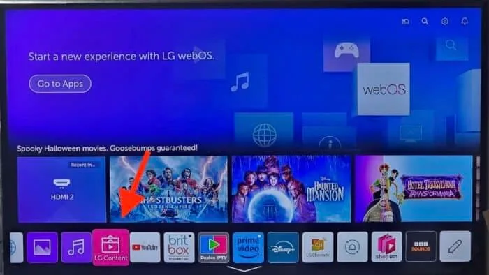 Smart TV app store
